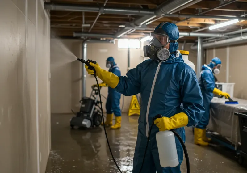 Basement Sanitization and Antimicrobial Treatment process in Mound City, MO